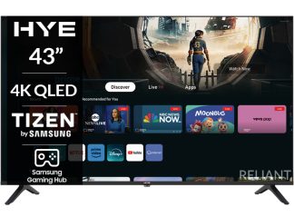 HYE 43" 4K QLED Tizen OS WiFi Frameless Smart TV - 43QLEDS2008
