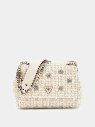 Guess Everlee Tweed Mini Crossbody