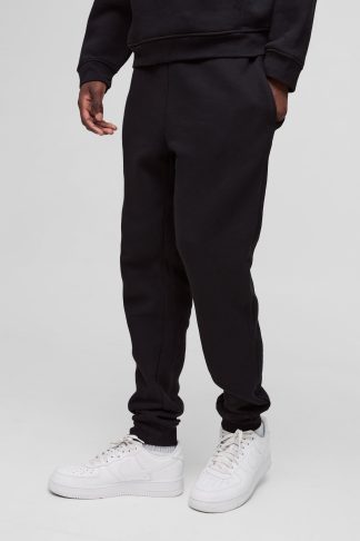 Mens Black Regular Fit Basic Jogger, Black