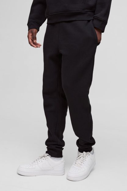 Mens Black Regular Fit Basic Jogger, Black