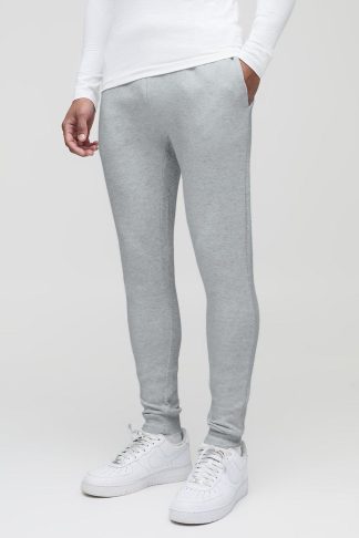 Mens Grey Basic Super Skinny Fit Jogger, Grey