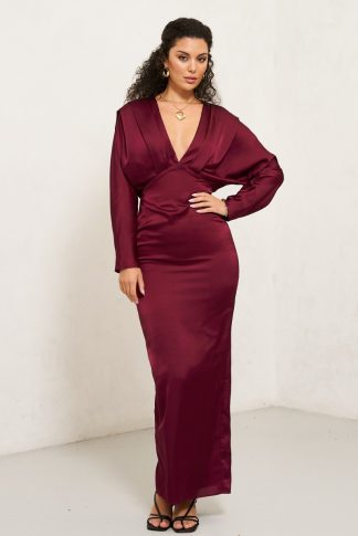 TFNC Kiriya Deep Rust Maxi Dress