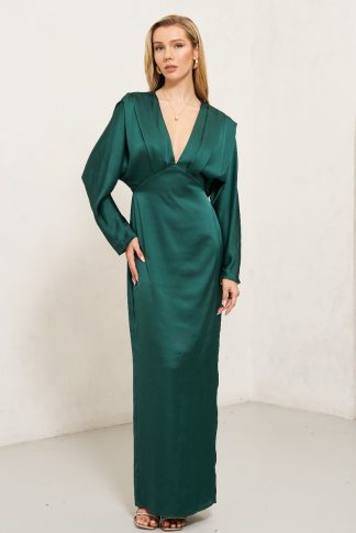 TFNC Kiriya Emerald Green Maxi Dress