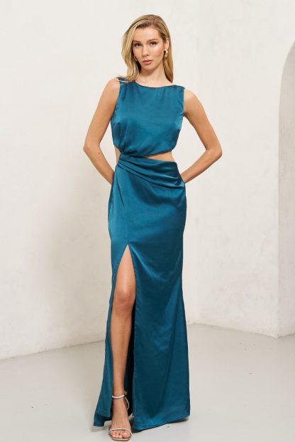 TFNC Kisha Teal Maxi Dress