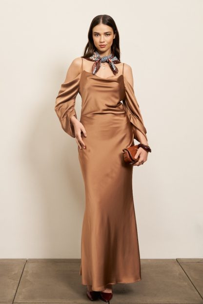 TFNC Vivian Mocha Maxi Dress